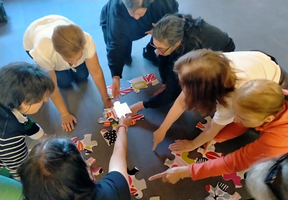 Mujeres en sesión de formación