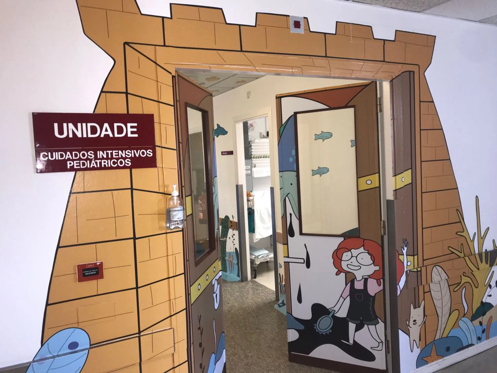 Entrada ilustrada. Unidad de cuidados intensivos pediátricos